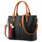 Large Capacity Tassel Tote Bag Women Soft Leather Ladies Handbag Crossbody  B1Y8