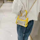 Korean Children'S Bag Spring And Summer New Shoulder Bag Hit Color Transpar