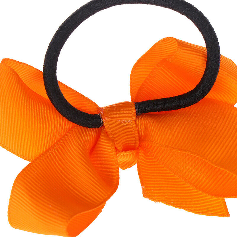 5pcs/set Ribbon Bows With Elastic Band Hairband for Girls Kids Hair Accessor&f