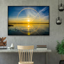 Diamond Painting Beach Sunrise 5D Full Round Rhinestone Picture DIY 40x30cm