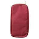 Red Travel Wallet With Closure Zip Document Organiser Passport Ticket Holde