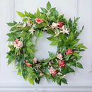 Spring Wreath for Front Door ,Summer Wreath Handmade ,19 Inch Wreath ,Farmhouse