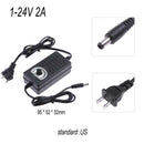 AC to DC Adapter 3-24V 2A Adjustable Power Supply Motor Speed Controller US