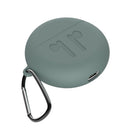 Silicone Solid Green Earphone Case w/ Carbiner Earbuds Bag for Huawei Freebuds 3