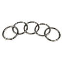 5pcs Round Carabiners Spring Buckles Snap Hook Keychain Holder Black 51mm