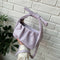 Retro Women Tote Bag Soft PU Shoulder Handbag Female Cloud Clutch (Purple) A