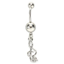 Pink Rhinestone Navel Belly Ring Music Note Dangle Fashion Chic Gift 50x13m W7F1