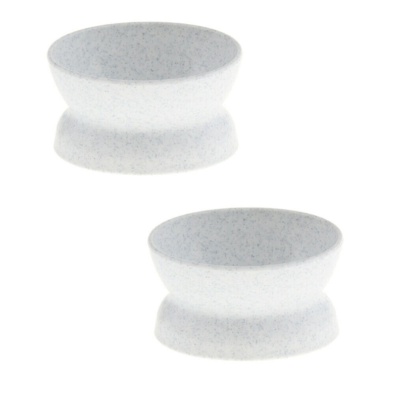 2pcs 2 In 1 Bowls,Dog Puppy Cat Kitten Dual Purpose Quantitative