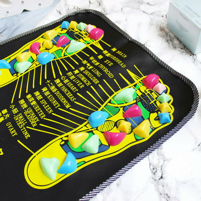 1 Piece Acupuncture Cobblestone Colorful Foot Reflexology Walk Stone Square S9Y5