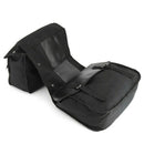 Motorcycle Touring Saddle Bag Black Canvas Waterproof Panniers Motorbike Lugg 3C