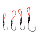 Lot of 5 Assist Hooks 2/0 Carbon Steel Jigging Fishing Hook with PE Line