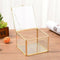 Square Opening Glass Geometry Garden Jewelry Boxs Mirror Jewelry Storage Bo X7S4