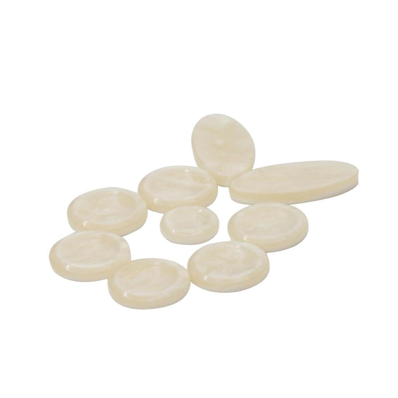 9x White Shell Key Buttons Inlays for Alto Tenor Soprano Saxophone Accessory