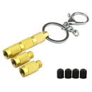 Off Road Vehicle Tire Air Deflator Brass Tyre Air Down Tool + 4 Valve Caps