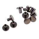 40 Sets 8mm Leather Craft Belt Wallet Solid Brass Nail Rivets Chicago Screw