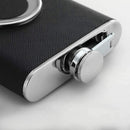 Stainless Steel 8 oz Hip Flask Built-in Collapsible 2 Oz Shot Glass Flask F