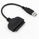 SATA to USB 3.0 Hard Disk Adapter Cable w/ Power Adapter f. 2.5/3.5 inch HDD SSD