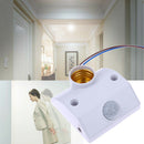 E27 220V PIR Infrared Motion Sensor Automatic LED Light Lamp Holder Switch