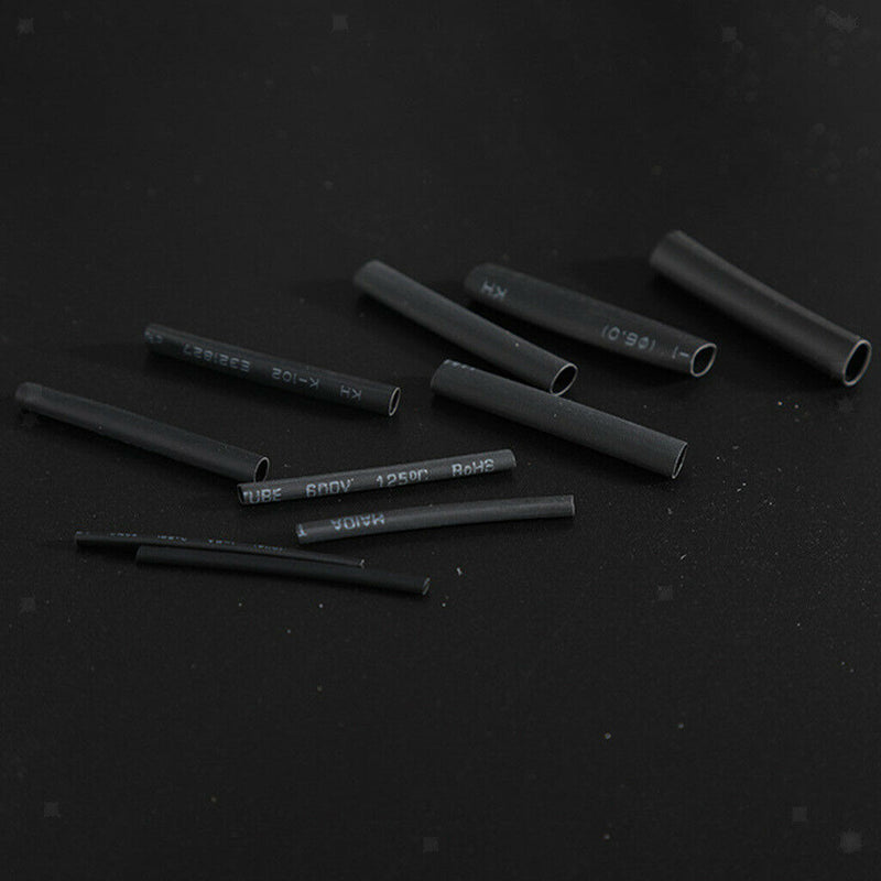 328x Black Weatherproof 2:1  Shrink Sleeving Tubing Tube Assortment Kit