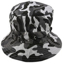Camouflage Pattern needle Brim Cotton Bucket Sun Cap Hat for Man Q1R2