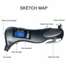 Digital Tire Pressure Gauge, 150PSI with 5 In 1 Rescue Tools of LED Flashli