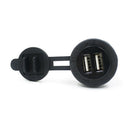 1x Black Dual USB Car Charger Cigarette Lighter Socket Power Adapter Accessories