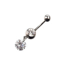 Navel ring 316L Surgical Stainless Steel Zircon 8mm