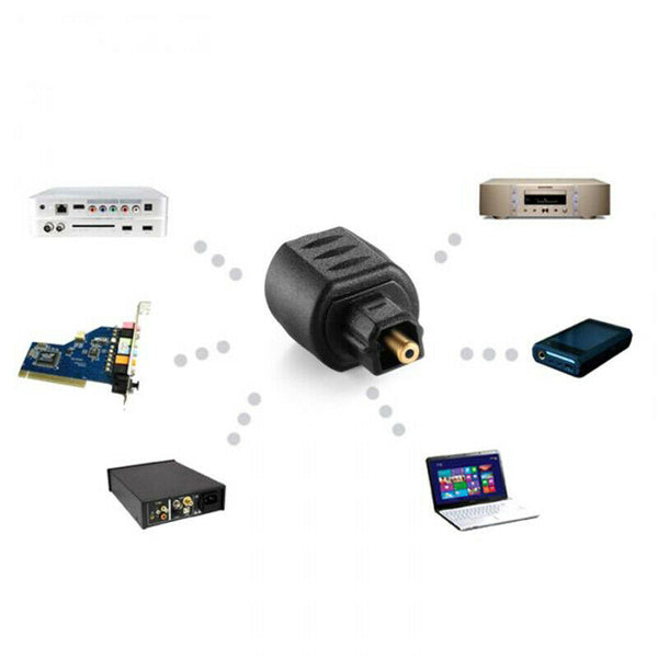 Mini Optical Audio Adapter 3.5MM Female Jack To Digital Toslink Male Plug f Y5O3