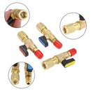 3Pcs/Set Brass R410A Refrigerant Straight Ball Valves AC Charging Hoses Bra U7N5