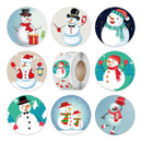 500Pcs/lot Christmas Holiday Stickers Roll 8 Styles Card Envelopes StickersBDSE