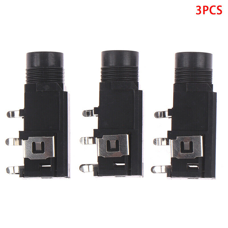 3pcs/lot 6.35mm Jack stereo female socket connector audio adapter 4pin.ES