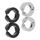 2 Pairs Punk Stainless Steel Hoop Huggie