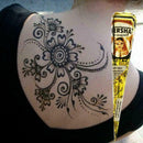 12 Black Color Instant Herbal Henna Cones Temporary Art Ointment Kit Tattoo C9Q6