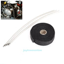Car Motorcycle 5m Wrap Incombustible Turbo Pipe Exhaust Heat Insulated + 4 Ties