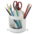 Functional 7 Compartments Rotating Pen Pencil Holder Desk Organizer Plastic