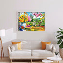 Colorful Flowers Rhinestone Full Round 5D DIY Diamond Painting Wall Picture