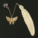 Retro Butterfly Metal Bookmark Stationery Movie Book Mark Kids Gift Golden F