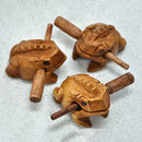 Wood Frog Rasp Percussion Musical Instrument Tone Block with Stick Supplies J7W3