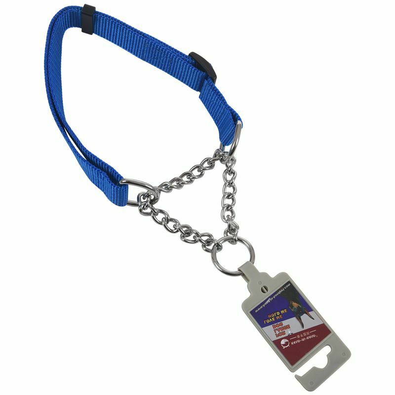 Gear Martingale Adjustable Choke-Style Dog Collar Blue S9T2