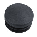 Plastic Round Tubing Tube Insert Plug Cap Bung 28mm Dia 20pcs Black J6F6