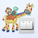 DIY Giraffe Diamond Painting Luminous Switch Stickers Bedroom Wall Decals A