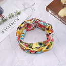 4 Pack Women's Headbands Elastic Turban Head Wrap Floal Style Hair Band