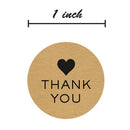 500 thank you with heart stickers seals scrapbook diy craft wedding favours FT