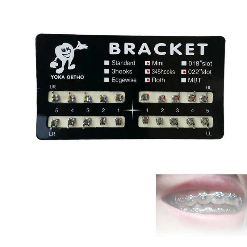 1 Pack Metal Dental Orthodontic Brackets Braces Roth Slot.022 3-4-5 Hooks Tool