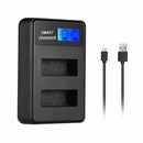 1X(Lp-E12 Usb Lcd Display Dual Port Battery Charger For Eos M,M10,M50,M100,