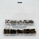 50 Set Metal Leather Snap Buttons Press Studs For Jeans Bracelets 2 Colours