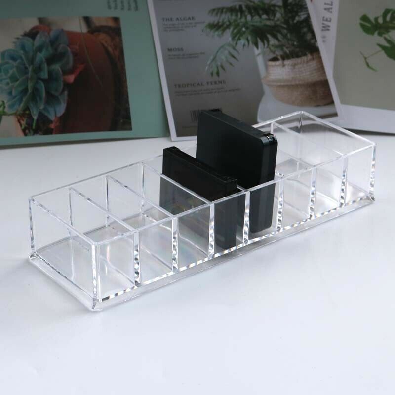 Transparent Acrylic Makeup Organizer Lipsticks Makeup Brush Holder Power Bo N6F3