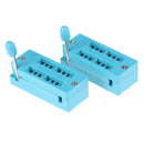 2Pcs 16P Pin 2.54mm green DIP test universal ZIF IC socket welding type N â„–[