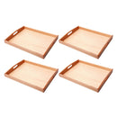 4-Pack Montessori Trays Beads Storage Holder with Handle for Early Teaching