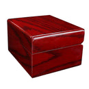 Watch Case Wine Red Wooden Handmade Portable 1 Slot Travel for Men Women